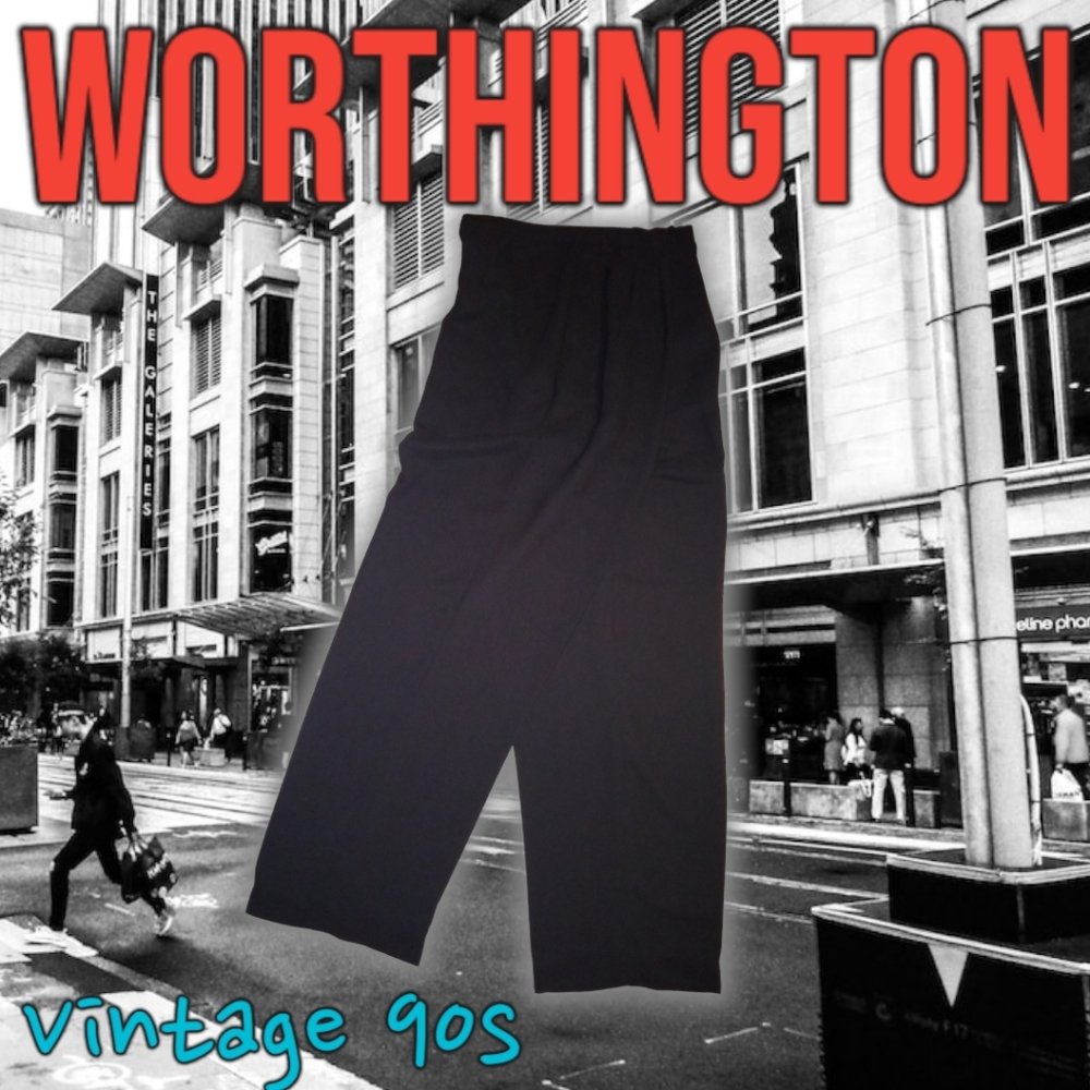 0007 Vintage 90's Worthington High-Waisted Straight-Leg Trousers
